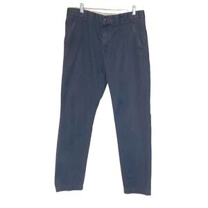 Fossil Flat Front Blue Chino Pants Men's 32/34 Casual